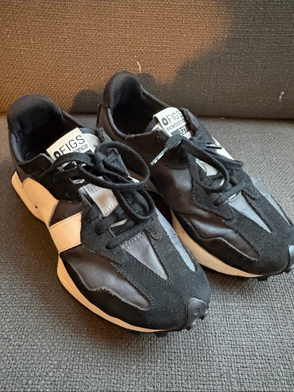 New Balance FIGS 327 Black and White Women's Sneakers